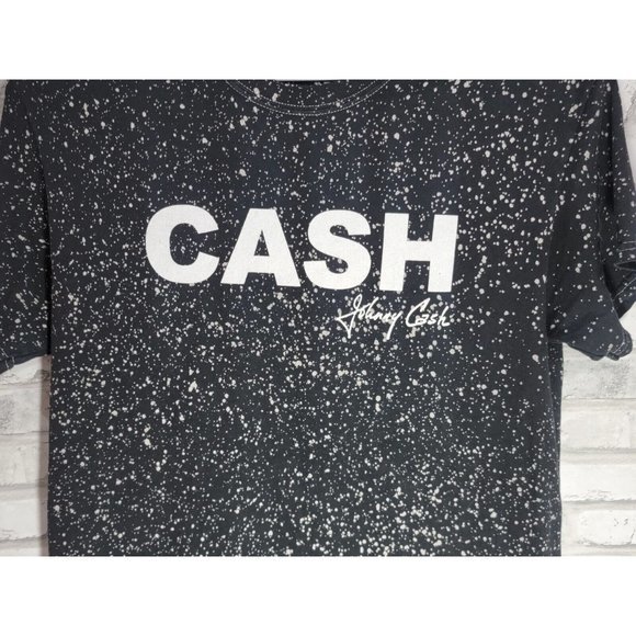 ZION M Johnny Cash - Block Music Rebel Splatter Adult T-Shirt - rock & roll - Picture 4 of 9